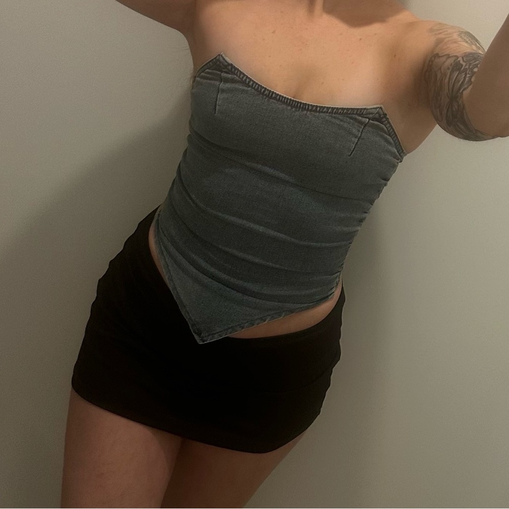 Strapless Denim Top (only top)